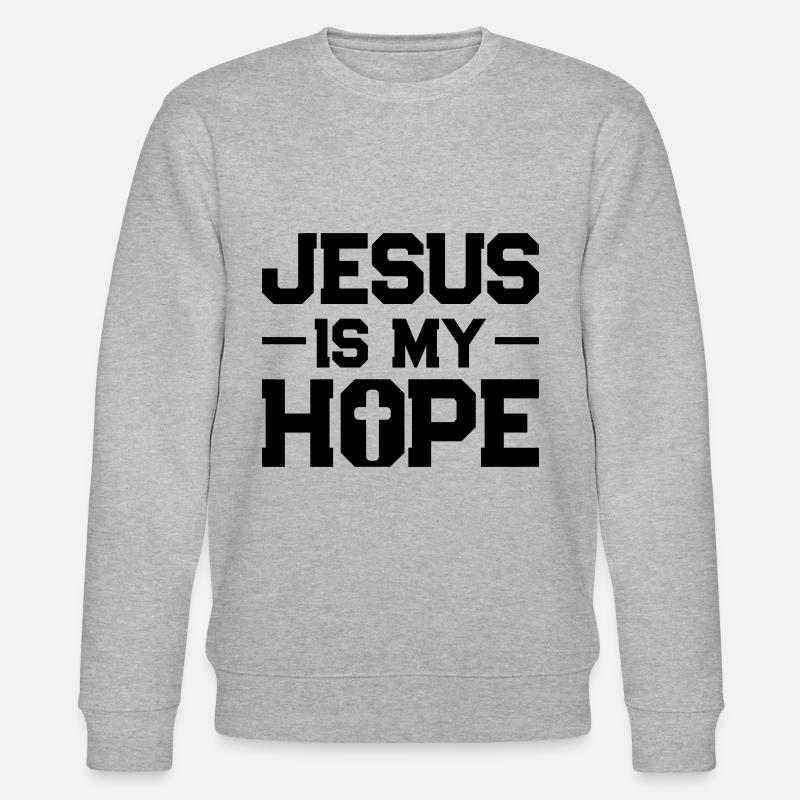 jesus hoffnung - Stanley/Stella Unisex Bio-Sweatshirt CHANGER  - Grau meliert