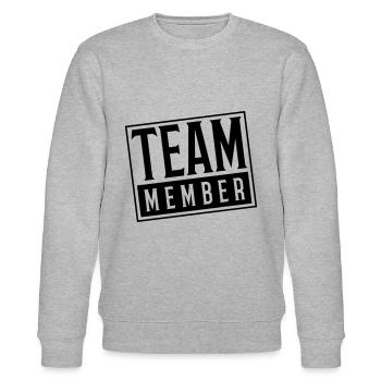 team mitglied - Stanley/Stella Unisex Bio-Sweatshirt CHANGER  - Grau meliert - Vorne - Nik (191cm) & Marisol (170cm)