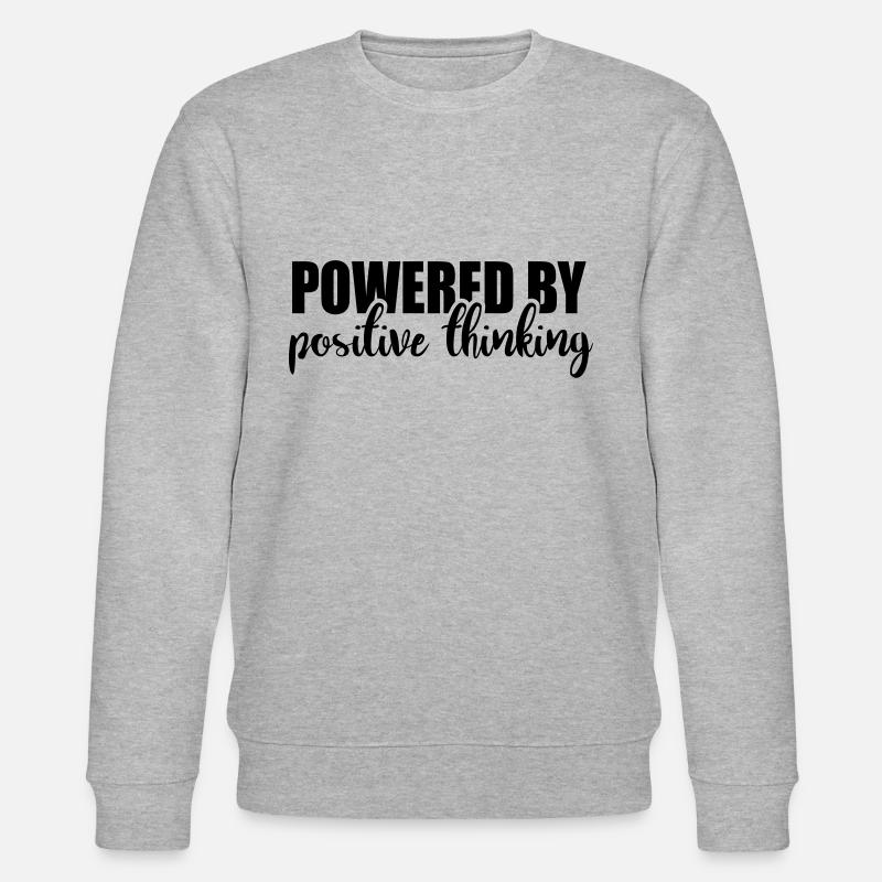 Powered by positive thinking - Stanley/Stella Unisex Bio-Sweatshirt CHANGER  - Grau meliert