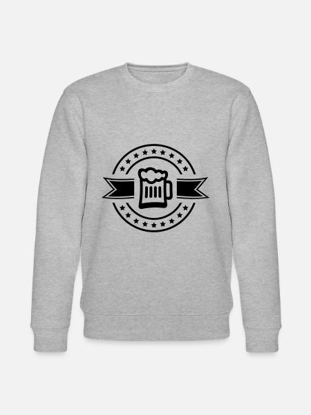 beer mug icon - Stanley/Stella CHANGER Unisex Organic Sweatshirt - heather grey
