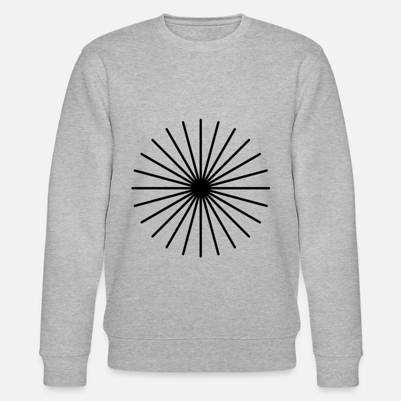 Lines Circle Sun Rays - Stanley/Stella CHANGER Unisex Organic Sweatshirt - heather grey