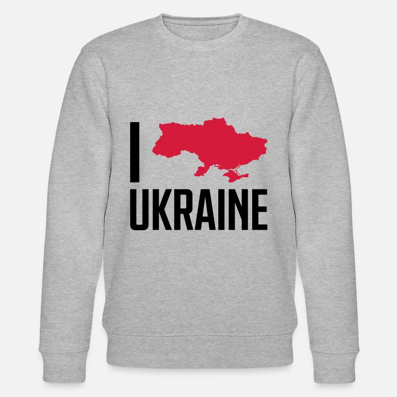 j'aime le pays ukrainien - Sweat bio CHANGER Stanley/Stella Unisexe - gris chiné