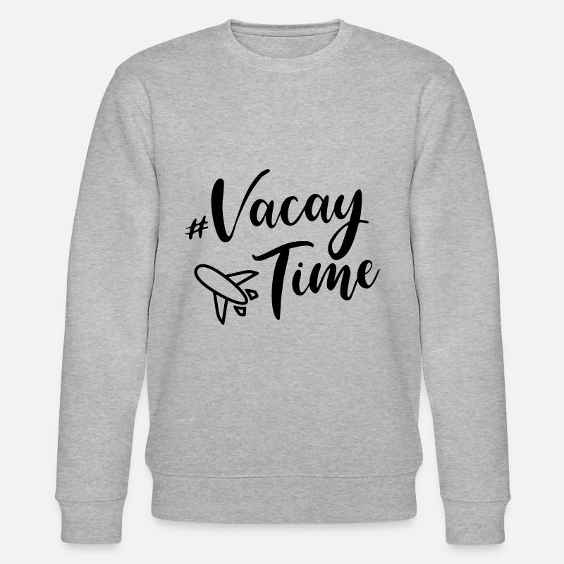 vacation vacation plane - Stanley/Stella CHANGER Unisex Organic Sweatshirt - heather grey