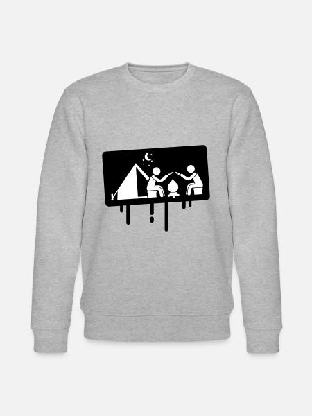 Camping camping - Stanley/Stella CHANGER Unisex Organic Sweatshirt - heather grey
