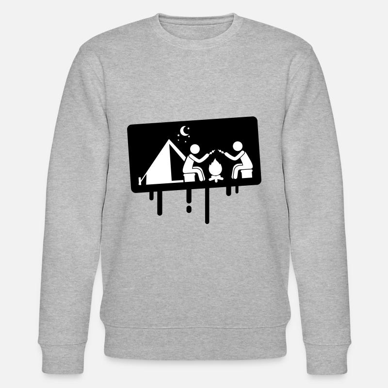 Camping zelten - Stanley/Stella Unisex Bio-Sweatshirt CHANGER  - Grau meliert