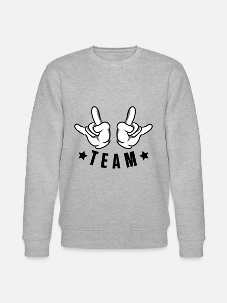 hand party team - Stanley/Stella CHANGER Unisex Organic Sweatshirt - heather grey