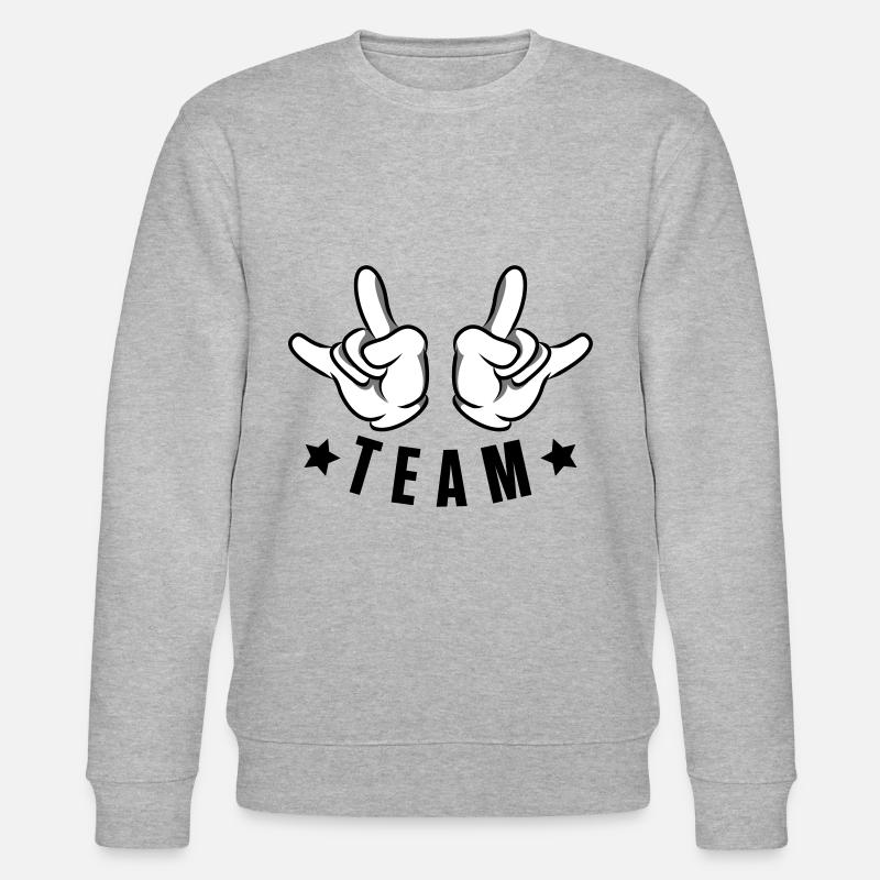 hand party team - Stanley/Stella Unisex Bio-Sweatshirt CHANGER  - Grau meliert