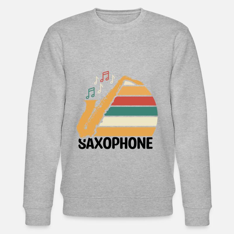 Saxophone Jazz - Sweat bio CHANGER Stanley/Stella Unisexe - gris chiné