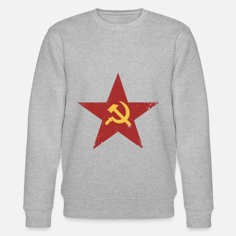 Soviet retro Design - Stanley/Stella Unisex Bio-Sweatshirt CHANGER  - Grau meliert