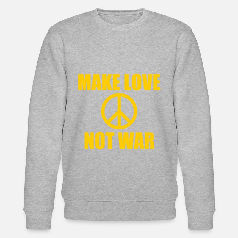 Make love not war - Stanley/Stella Unisex Bio-Sweatshirt CHANGER  - Grau meliert