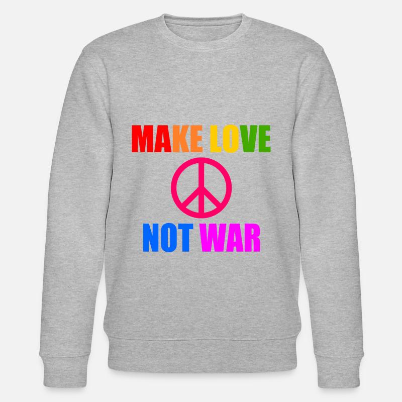 Make love not war - Stanley/Stella Unisex Bio-Sweatshirt CHANGER  - Grau meliert