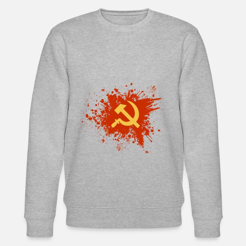 Soviet retro Kommunismus Design - Stanley/Stella Unisex Bio-Sweatshirt CHANGER  - Grau meliert