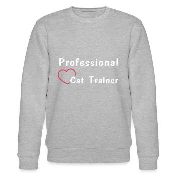 Professional Cat Trainer - Stanley/Stella Unisex Bio-Sweatshirt CHANGER  - Grau meliert - Vorne - Nik (191cm) & Marisol (170cm)