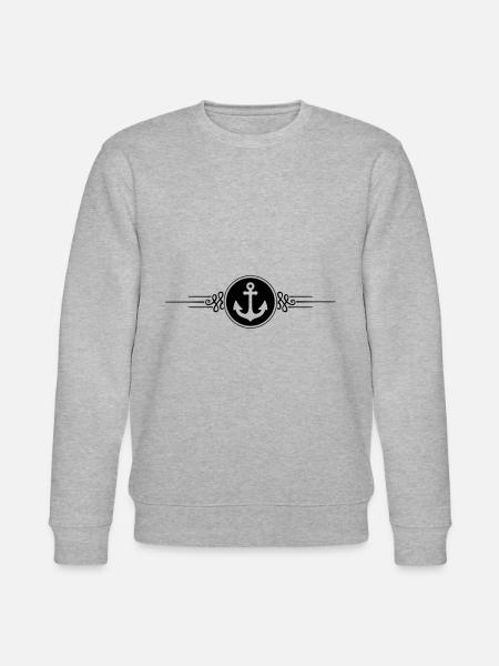 anker symbol ornament - Stanley/Stella CHANGER Unisex Organic Sweatshirt - heather grey