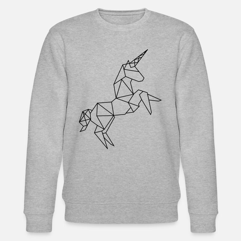 Einhorn Grafik - Stanley/Stella Unisex Bio-Sweatshirt CHANGER  - Grau meliert