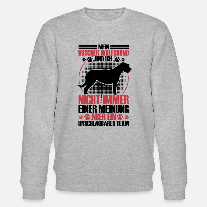 Irish Wolfhound est imbattable - Sweat bio CHANGER Stanley/Stella Unisexe - gris chiné