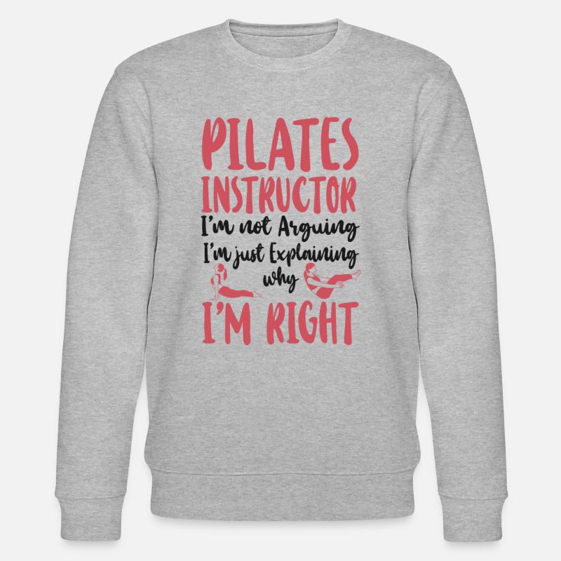 Pilates Instructor Teacher Pilates - Stanley/Stella Unisex Bio-Sweatshirt CHANGER  - Grau meliert
