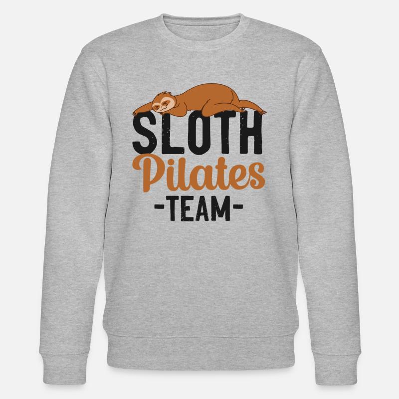 Pilates Instructor Teacher Sloth - Stanley/Stella CHANGER Unisex Organic Sweatshirt - heather grey