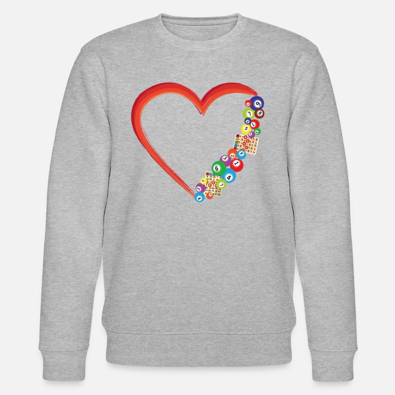 Bingo Player Heart - Stanley/Stella Unisex Bio-Sweatshirt CHANGER  - Grau meliert