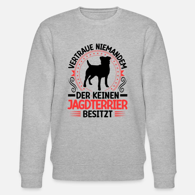 Jagdterrier Besitze einen Deutscher Jagdhund - Stanley/Stella Unisex Bio-Sweatshirt CHANGER  - Grau meliert