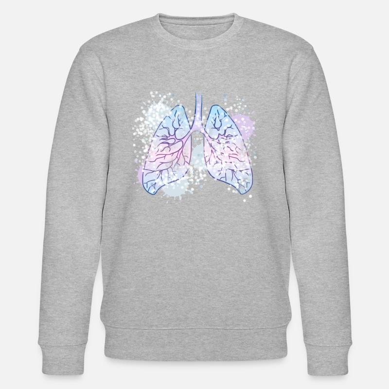 Lung bronchi - Stanley/Stella CHANGER Unisex Organic Sweatshirt - heather grey