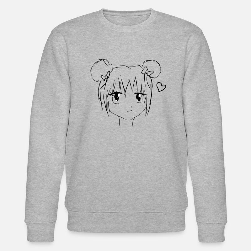 Manga Mädchen - Stanley/Stella Unisex Bio-Sweatshirt CHANGER  - Grau meliert