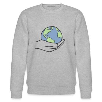 Monde Monde Protection du climat - Sweat bio CHANGER Stanley/Stella Unisexe - gris chiné - Devant - Nik (191cm) & Marisol (170cm)
