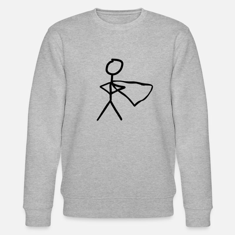 Held Superheld - Stanley/Stella Unisex Bio-Sweatshirt CHANGER  - Grau meliert