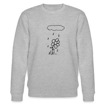 Blume Regen - Stanley/Stella Unisex Bio-Sweatshirt CHANGER  - Grau meliert - Vorne - Nik (191cm) & Marisol (170cm)