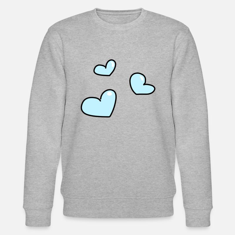 coeurs bleus - Sweat bio CHANGER Stanley/Stella Unisexe - gris chiné
