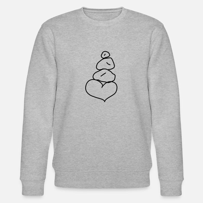 Herz Steine - Stanley/Stella Unisex Bio-Sweatshirt CHANGER  - Grau meliert