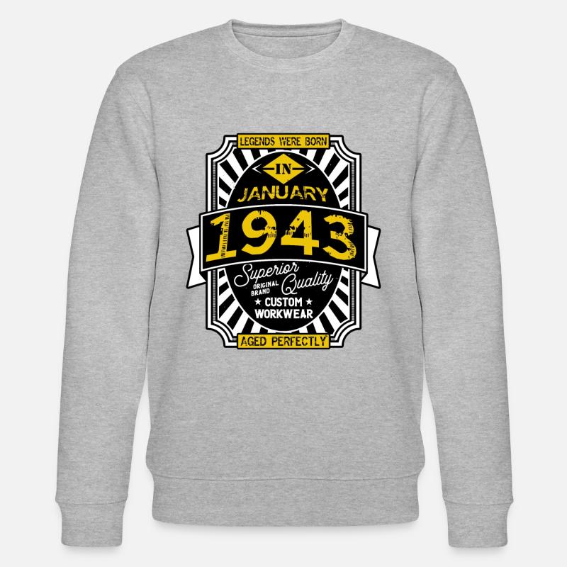 1943 JANUAR - Stanley/Stella Unisex Bio-Sweatshirt CHANGER  - Grau meliert