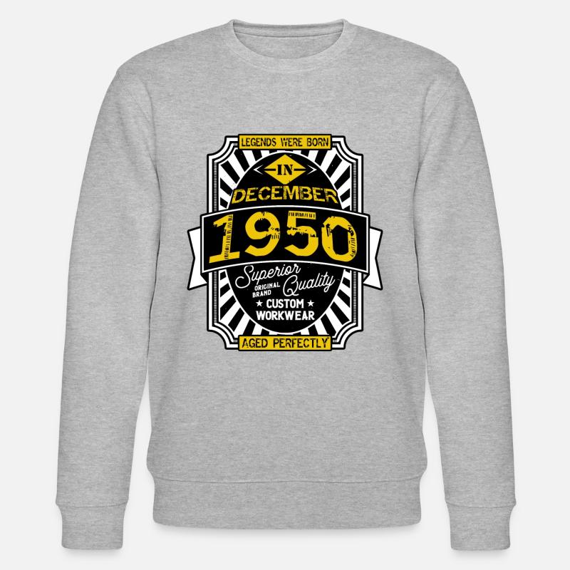 1950 DEZEMBER - Stanley/Stella Unisex Bio-Sweatshirt CHANGER  - Grau meliert