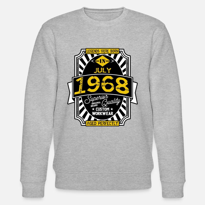 1968 JULY - Sweat bio CHANGER Stanley/Stella Unisexe - gris chiné