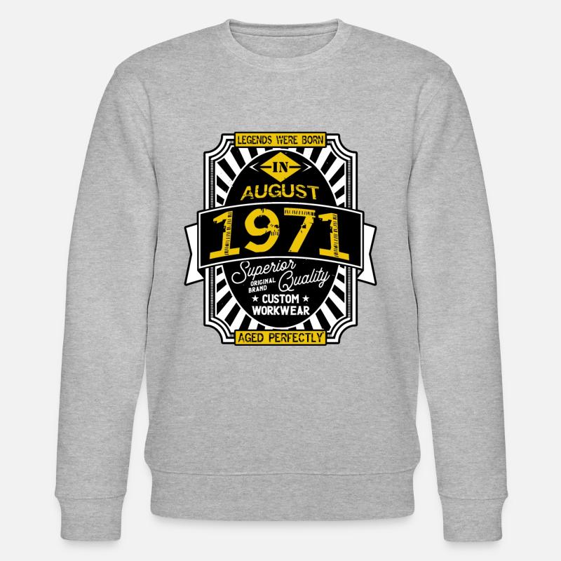 AUGUST 1971 - Stanley/Stella Unisex Bio-Sweatshirt CHANGER  - Grau meliert