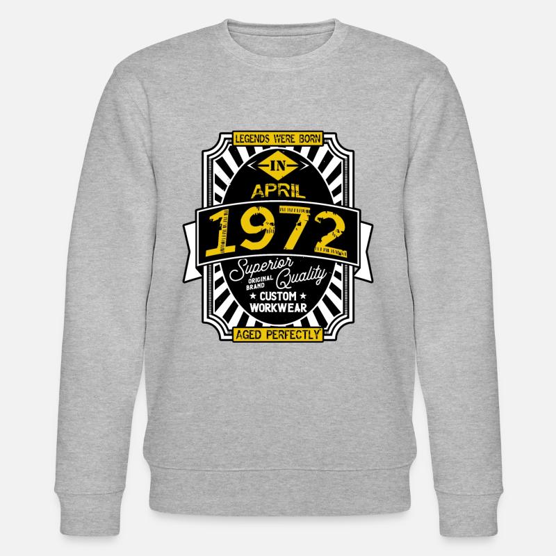 1972 APRIL - Stanley/Stella Unisex Bio-Sweatshirt CHANGER - Grau meliert