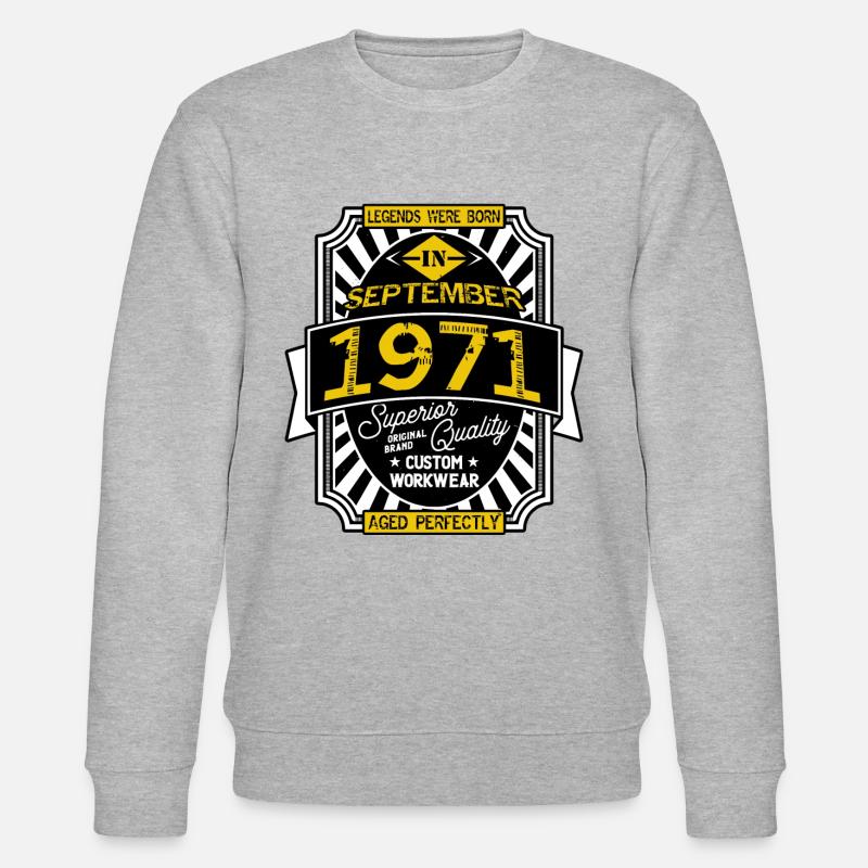 SEPTEMBER 1971 - Stanley/Stella Unisex Bio-Sweatshirt CHANGER  - Grau meliert