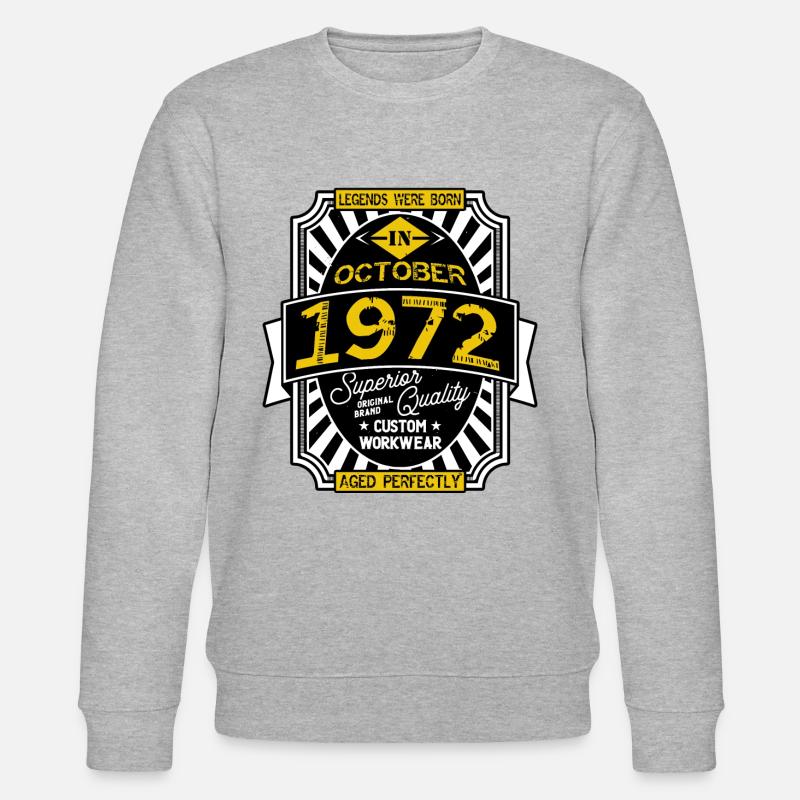 1972 OKTOBER - Stanley/Stella Unisex Bio-Sweatshirt CHANGER  - Grau meliert