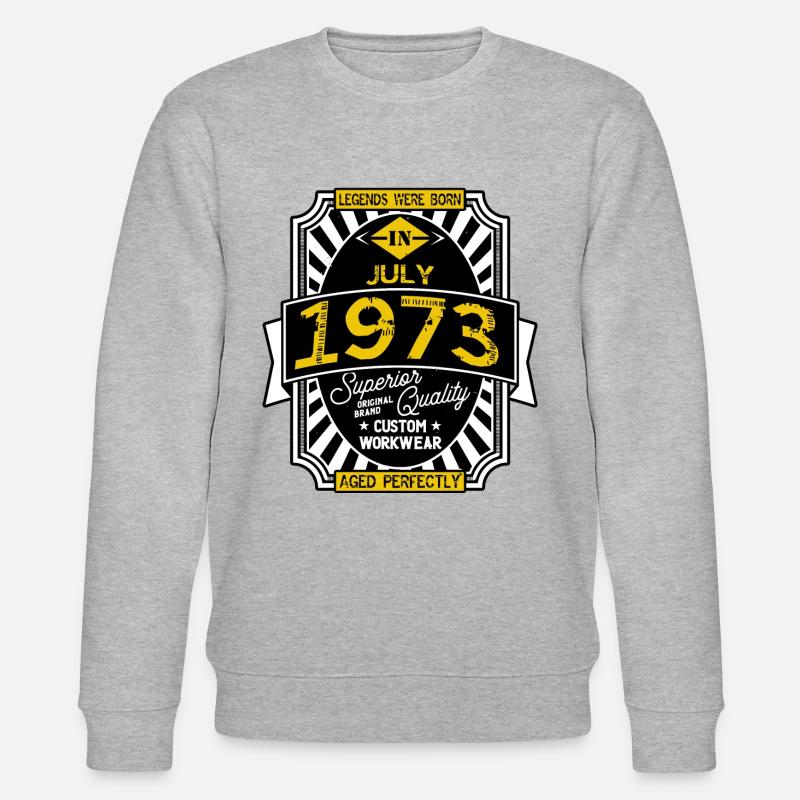 1973 JULY - Sweat bio CHANGER Stanley/Stella Unisexe - gris chiné