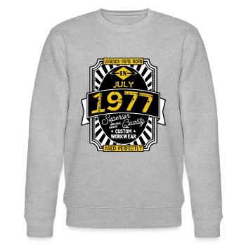 1977 JULY - Stanley/Stella CHANGER Unisex Organic Sweatshirt - heather grey - Front - Nik (191cm) & Marisol (170cm)