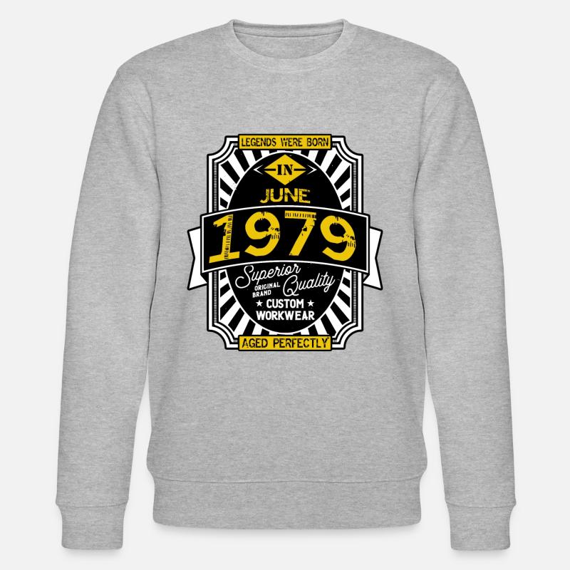 JUNI 1979 - Stanley/Stella Unisex Bio-Sweatshirt CHANGER  - Grau meliert