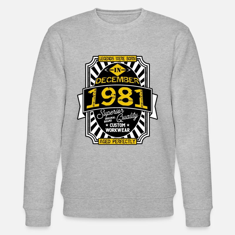 1981 DEZEMBER - Stanley/Stella Unisex Bio-Sweatshirt CHANGER  - Grau meliert