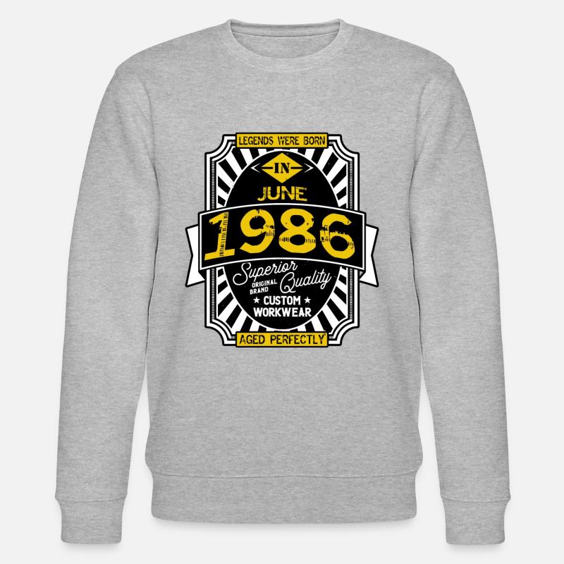 JUNI 1986 - Stanley/Stella Unisex Bio-Sweatshirt CHANGER  - Grau meliert