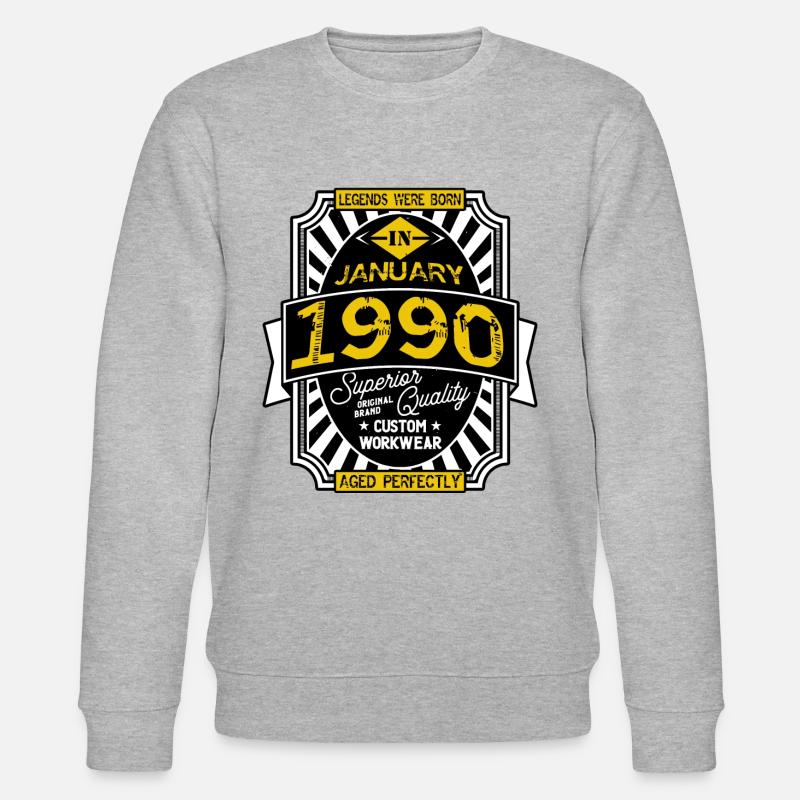 JANUAR 1990 - Stanley/Stella Unisex Bio-Sweatshirt CHANGER  - Grau meliert