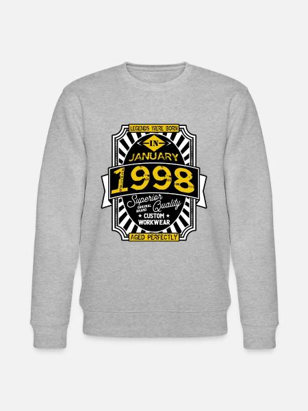 1998 JANUARY - Stanley/Stella CHANGER Unisex Organic Sweatshirt - heather grey