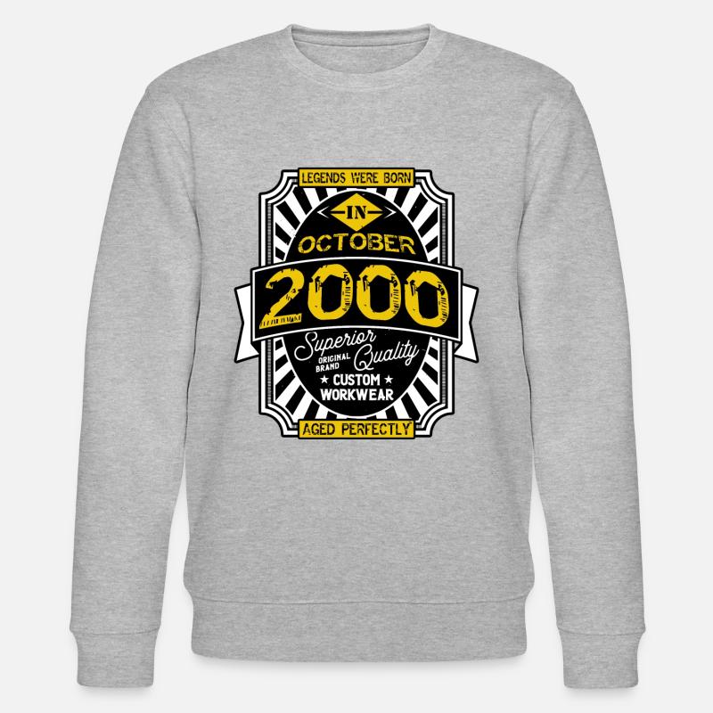 2000 OCTOBER - Sweat bio CHANGER Stanley/Stella Unisexe - gris chiné