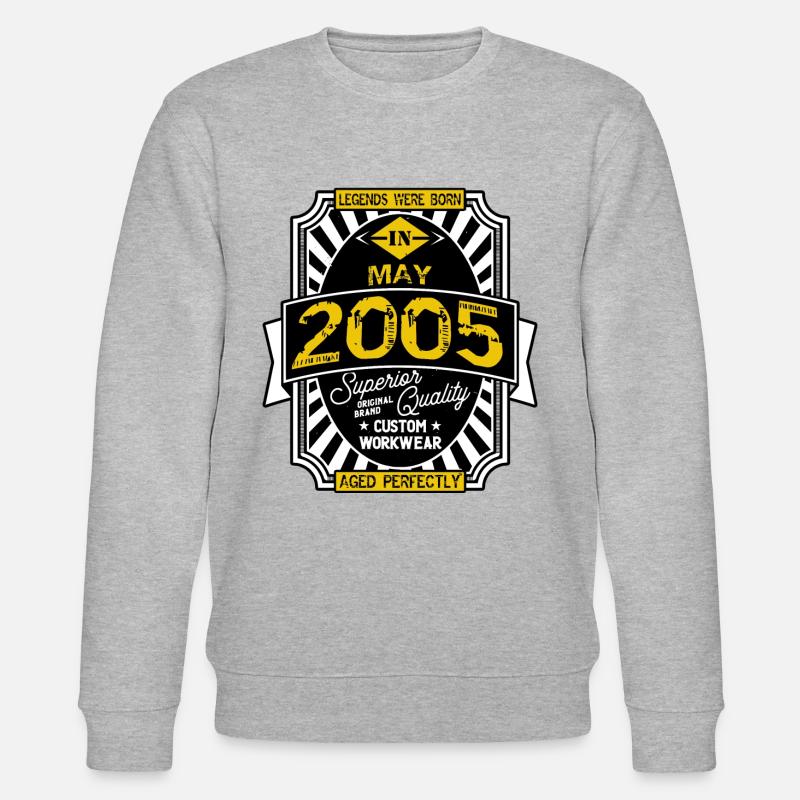 2005 MAY - Sweat bio CHANGER Stanley/Stella Unisexe - gris chiné