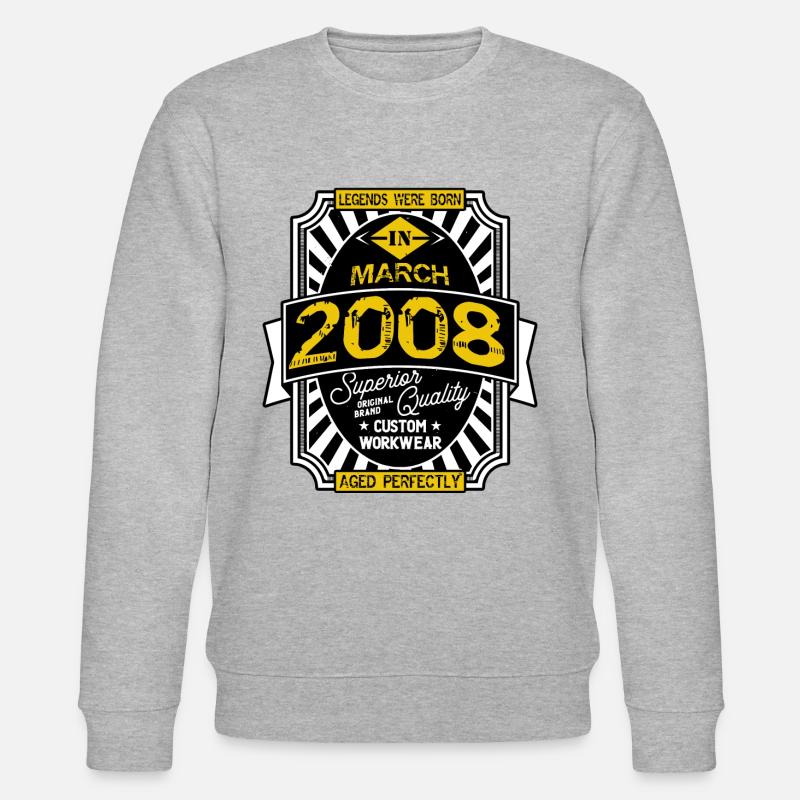 2008 MÄRZ - Stanley/Stella Unisex Bio-Sweatshirt CHANGER  - Grau meliert