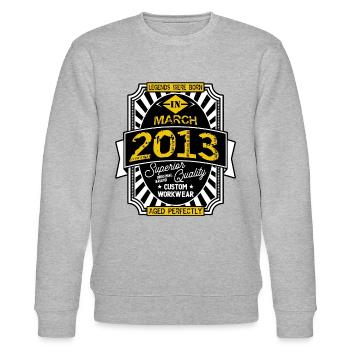 2013 MÄRZ - Stanley/Stella Unisex Bio-Sweatshirt CHANGER  - Grau meliert - Vorne - Nik (191cm) & Marisol (170cm)
