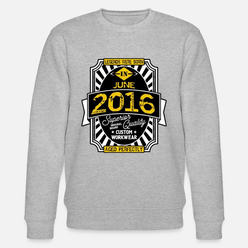 2016 JUNI - Stanley/Stella Unisex Bio-Sweatshirt CHANGER  - Grau meliert